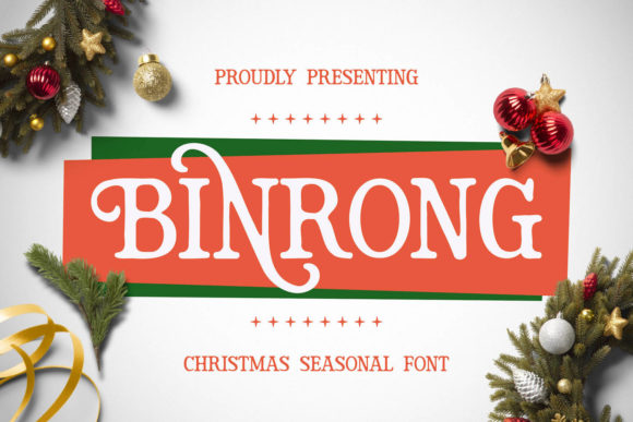 Binrong: A Bold Vintage Font for Creative Branding