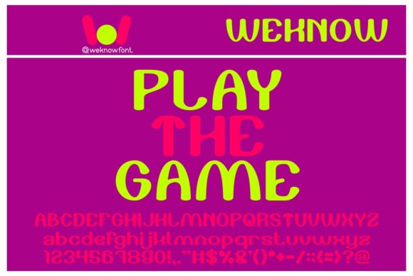 Play the Game Font for Creative Makers